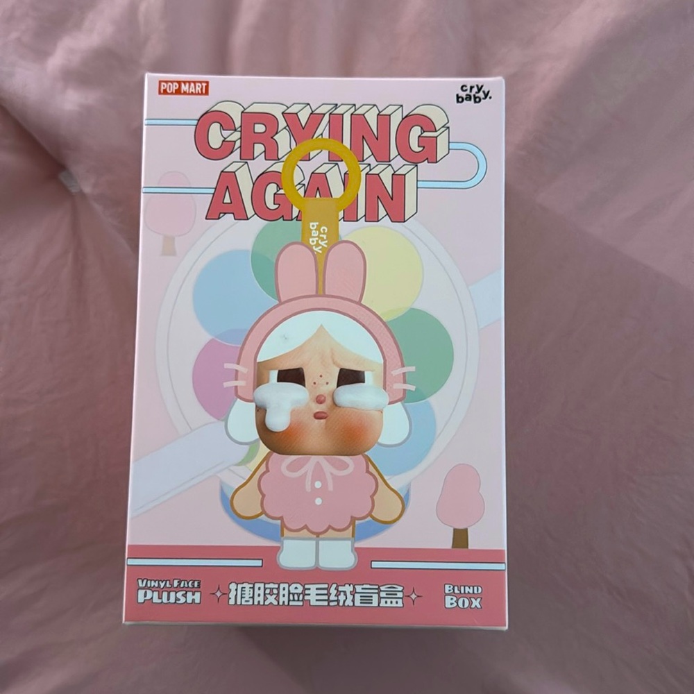 Pop Mart Cry Baby Crying Again Vinyl Face Plush Blind Box- New/Unopened